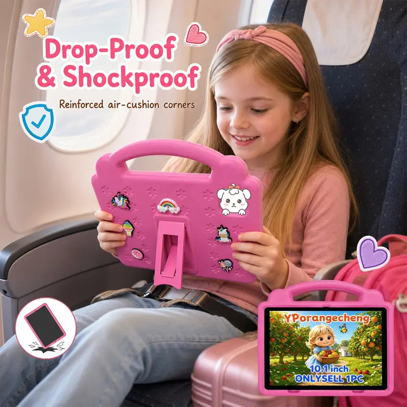 10.1In Chargeable Screen Children'S Learning & Entertainment Tablet, Android 12, 3+64GB Storage, 4000Mah Battery, 2+5 MP Dual Cameras, Shockproof, Bluetooth, Wifi, Parental Control, Holiday Gifts, No Adapter (Tiktok Shop Fall Deals, 2026 Stockup)