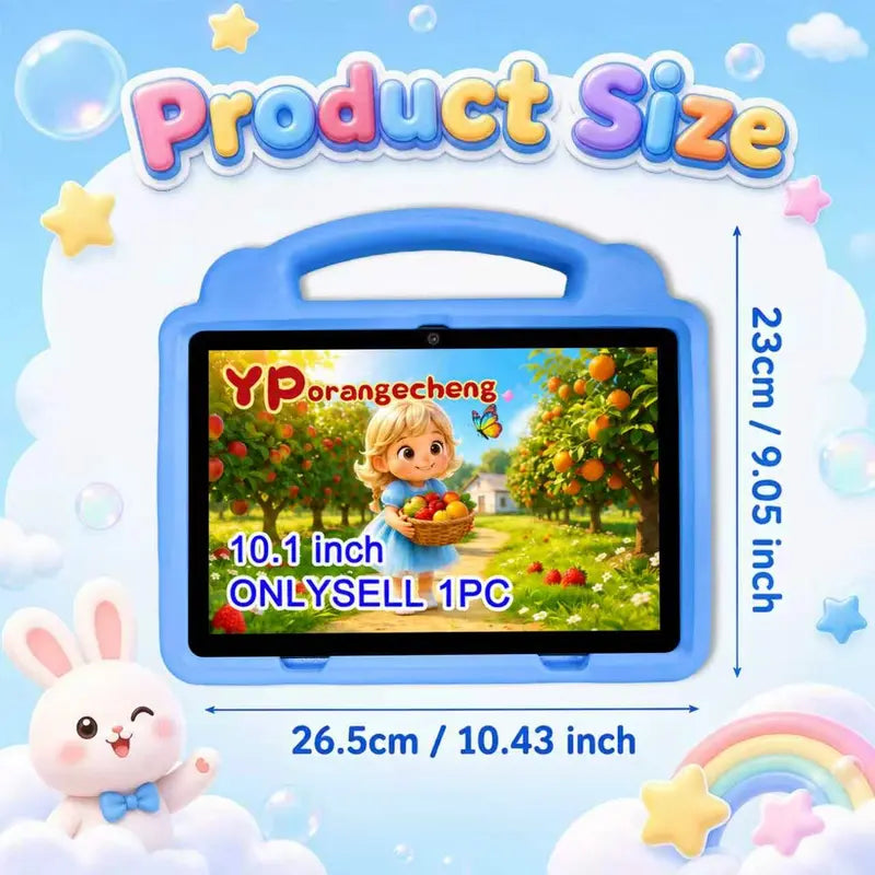 10.1In Chargeable Screen Children'S Learning & Entertainment Tablet, Android 12, 3+64GB Storage, 4000Mah Battery, 2+5 MP Dual Cameras, Shockproof, Bluetooth, Wifi, Parental Control, Holiday Gifts, No Adapter (Tiktok Shop Fall Deals, 2026 Stockup)
