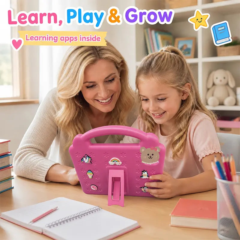 10.1In Chargeable Screen Children'S Learning & Entertainment Tablet, Android 12, 3+64GB Storage, 4000Mah Battery, 2+5 MP Dual Cameras, Shockproof, Bluetooth, Wifi, Parental Control, Holiday Gifts, No Adapter (Tiktok Shop Fall Deals, 2026 Stockup)