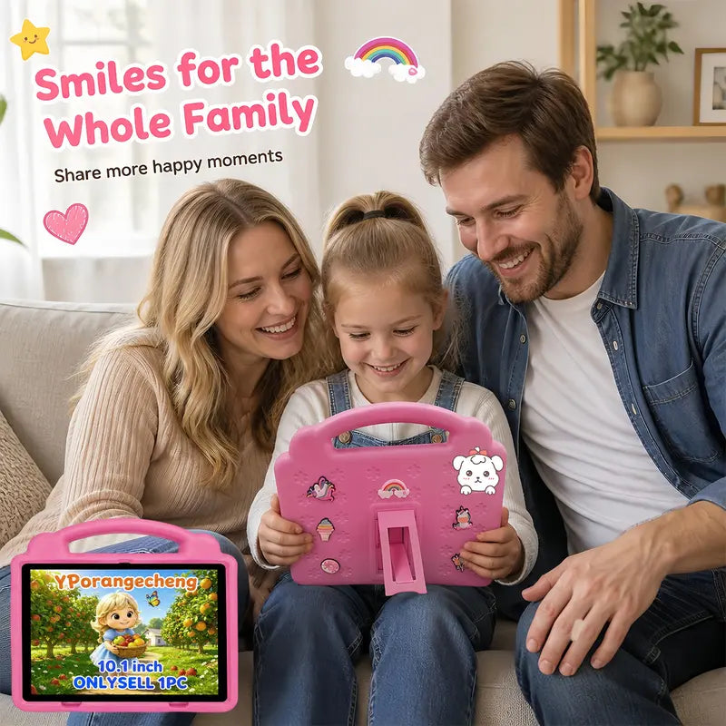 10.1In Chargeable Screen Children'S Learning & Entertainment Tablet, Android 12, 3+64GB Storage, 4000Mah Battery, 2+5 MP Dual Cameras, Shockproof, Bluetooth, Wifi, Parental Control, Holiday Gifts, No Adapter (Tiktok Shop Fall Deals, 2026 Stockup)